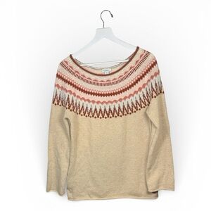 Sundance Fair Isle Round Neck Sweater W2067 Sz M